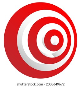 Bullseye, target mark abstract vector design element