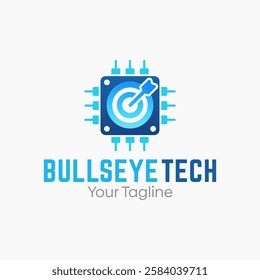 Bullseye Tech Logo Design Template. Good for Business, Agency, Community and Organization