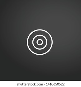 Bullseye vector icon. Bullseye concept stroke symbol design. Thin graphic elements vector illustration, outline pattern for your web site design, logo, UI. EPS 10.