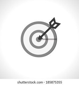 in a bullseye. vector icon. eps10