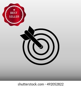 Bullseye Vector Icon Illustration