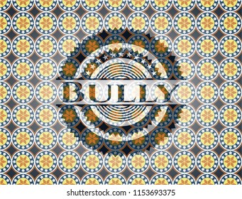 Bully arabesque style emblem. arabic decoration.