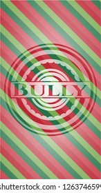 Bully christmas emblem background.