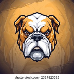 Bully Dog: Diseño moderno de logotipo de mascota para juegos para puertos y equipos deportivos - Ilustración vectorial para impresión de camisetas