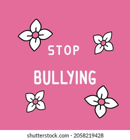 Bully Free Zone. Pink Shirt Day. Stop Bullying. Vector Illustration