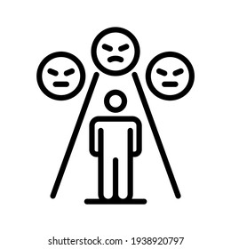 Bully. Line vector. Isolated on white background.