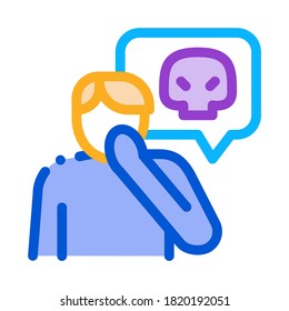 bully man icon vector. bully man sign. color symbol illustration