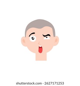 valentão, choque, choro feliz expressão menino personagem de desenho animado