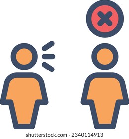ilustración de bully Vector sobre un fondo transparente.Símbolos de calidad premium.Icono vectorial de trazo para el concepto y el diseño gráfico. 
