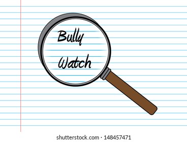 Bully Watch Concept. Vector