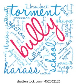 Bully word cloud on a white background. 