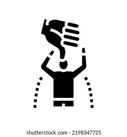 aggressiver Glyph-Icon-Vektorgrafik. aggressives Vorzeichen. einzelne Symbolillustration