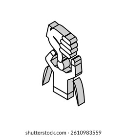 bullying aggressive isometric icon vector. bullying aggressive sign. isolated symbol illustration
