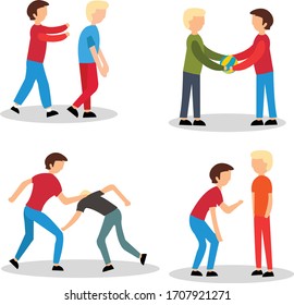 Bullying collection vector art
