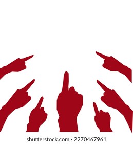 bullying hands illustration icon sign for vector design 
