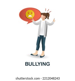 Bullying icon. 3d illustration from harassment collection. Creative Bullying 3d icon for web design, templates, infographics and more