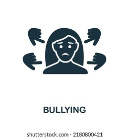 Bullying icon. Monochrome simple line Harassment icon for templates, web design and infographics