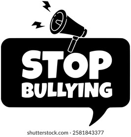 bullying illustration stop silhouette abuse logo violence icon aggression outline problem kid child bully school social stress victim sign shape or vector graphic background