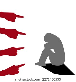 Bullying-Illustration für Vektordesign 