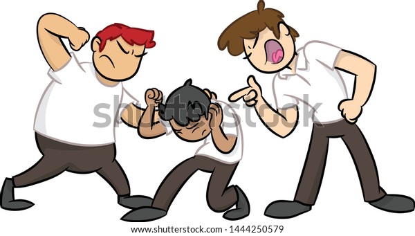 Bullying School Physical Abuse Verbal Abuse Stock Vector Royalty Free 1444250579