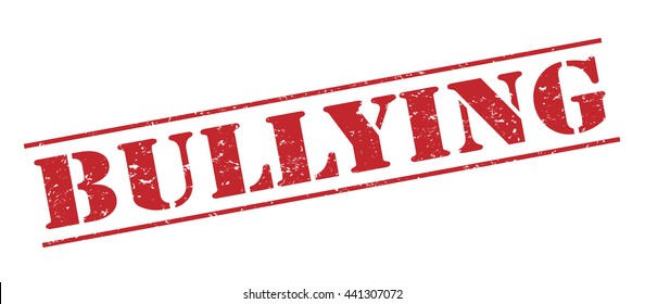 bullying vector stamp on white background.