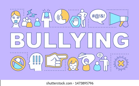 Bullying Word Concepts Banner Social Abuse Stock Vector (Royalty Free ...