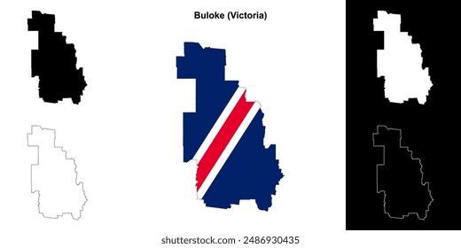 Buloke (Victoria) Outline-Kartenset