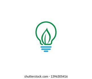 Bulp green logo template illustration design