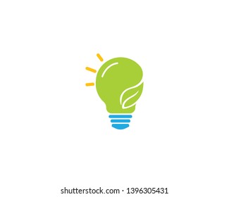 Bulp green logo template illustration design