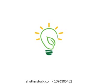 Bulp green logo template illustration design