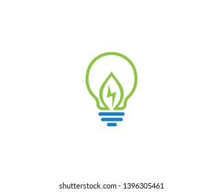 Bulp green logo template illustration design