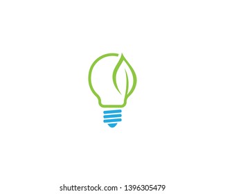 Bulp green logo template illustration design