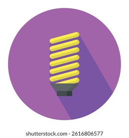 Bulp lamp flat icon, electric lamp symbol, electrical equipment vector design illustration. 
