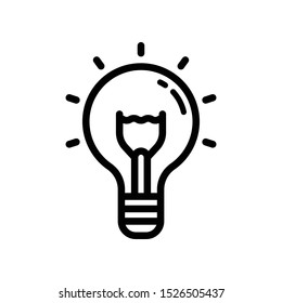Bulp Lamp Vector Icon Design Template