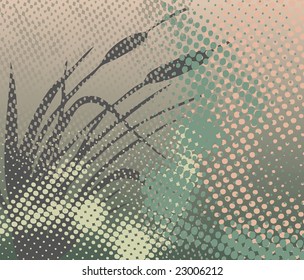 Bulrush Background - All elements on separate layers