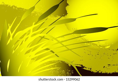 Bulrush Grunge Vector Background