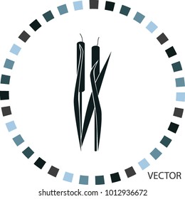 Bulrush icon, vector design element