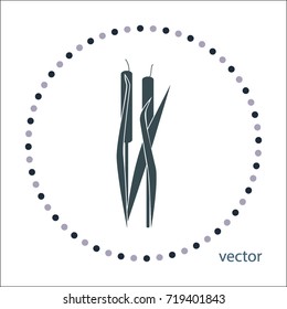 Bulrush icon, vector design element