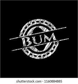 Bum with chalkboard texture