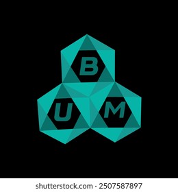 BUM kreatives minimalistisches Buchstaben-Logo. BUM einzigartige Vektor Initialen Alphabet Buchstaben Logo Design
