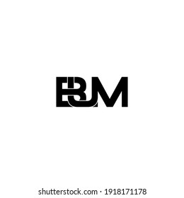 Bum Letter Original Monogram Logo Design Stock Vector (Royalty Free ...