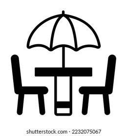Bumbershoot Vector Icon fully editable

