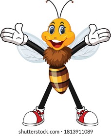 Bumble bee cartoon vector art and illustration