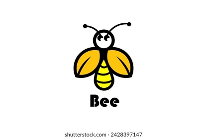 bumble bee fly logo design hive honey cartoon character