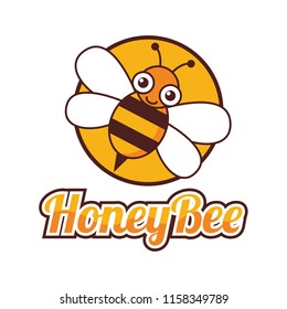 bumble bee / honey bee logo, vector illustration