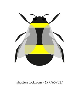Bumble bee icon on white background. Vector illustration