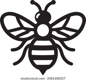 bumble bee icon vector sillhouete  