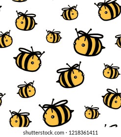 Bumble Bee Pattern Vector