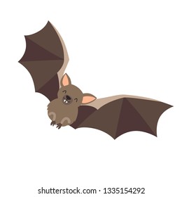 Bumblebee bat icon vector illustration. Cartoon style partridge animals, isolated on a white background