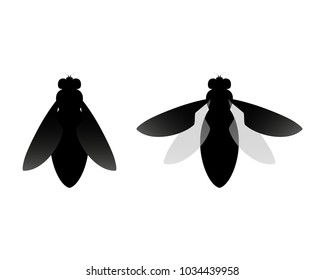 Bumblebee bee beetle fly logo by insect. Vector illustration